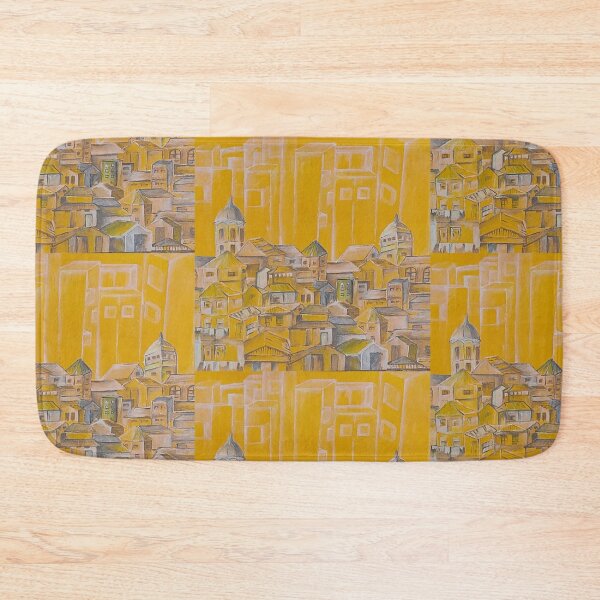 Item preview, Abstract township in yellow designed and sold by Sonia dutta_art.