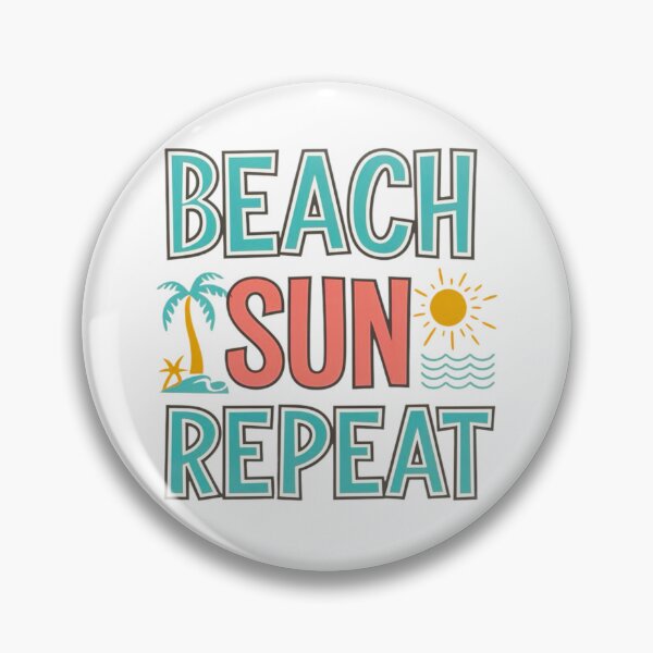 Item preview, Beach Sun Repeat Tropical Vacation Adventure designed and sold by BunBuntheDog-.