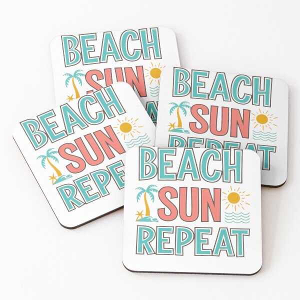Item preview, Beach Sun Repeat Tropical Vacation Adventure designed and sold by BunBuntheDog-.
