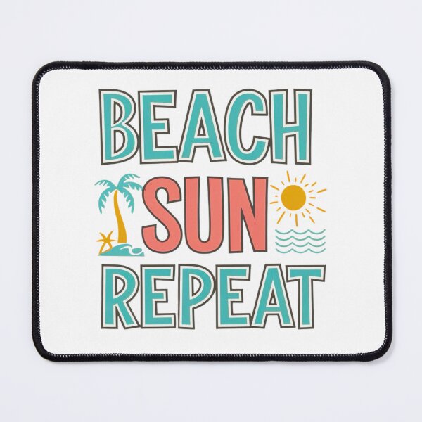 Item preview, Beach Sun Repeat Tropical Vacation Adventure designed and sold by BunBuntheDog-.