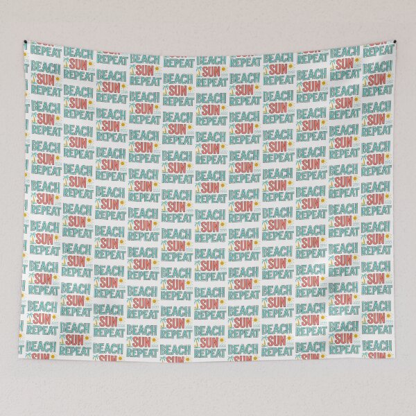 Item preview, Beach Sun Repeat Tropical Vacation Adventure designed and sold by BunBuntheDog-.