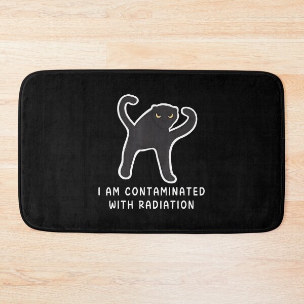 Item preview, I Am Contaminated With Radiation Japanese Cat Meme Vintage designed and sold by DreamyNature.