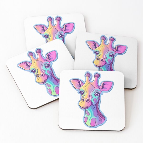 Item preview, Giraffe Colorful Sticker designed and sold by NicolasGlowArt.