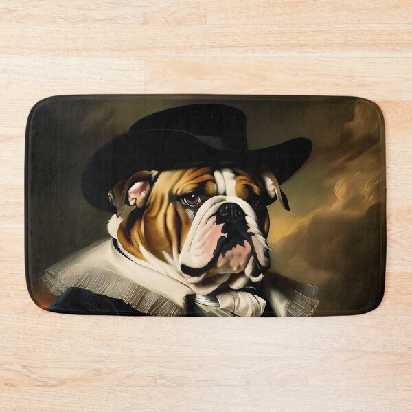 Item preview, Vintage Dog Art: Sad Lonely Bulldog Gentleman Portrait | Animal Art | Oil Painting | Animal Portrait designed and sold by UnhingedBird.