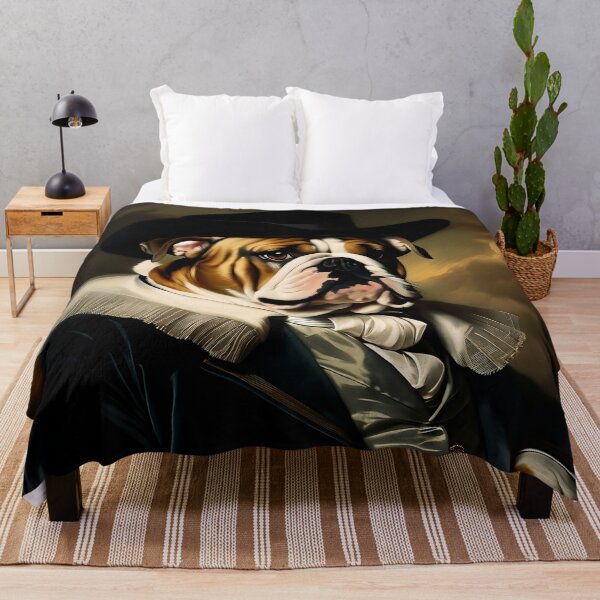 Item preview, Vintage Dog Art: Sad Lonely Bulldog Gentleman Portrait | Animal Art | Oil Painting | Animal Portrait designed and sold by UnhingedBird.