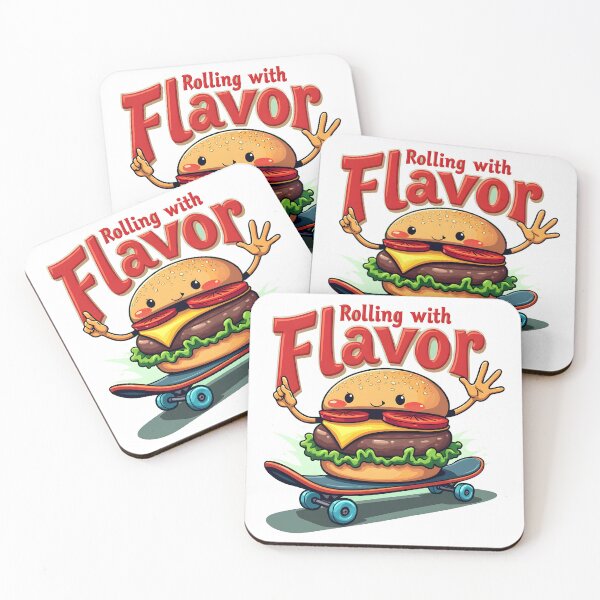 Item preview, A burger on a skateboard: "Rollin' With Flavor" designed and sold by FoxyJags.
