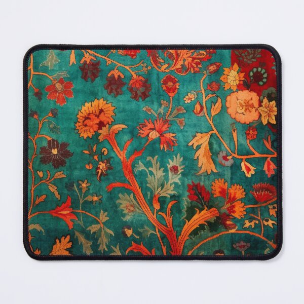 Item preview, Red Green Silk Floral Tree Carpet designed and sold by GrinGalore.