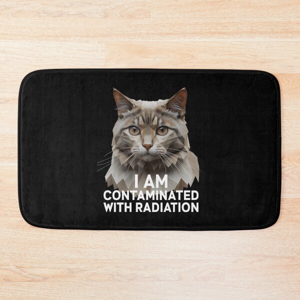 Item preview, I Am Contaminated With Radiation Japanese Funny Cat Meme designed and sold by DreamyNature.