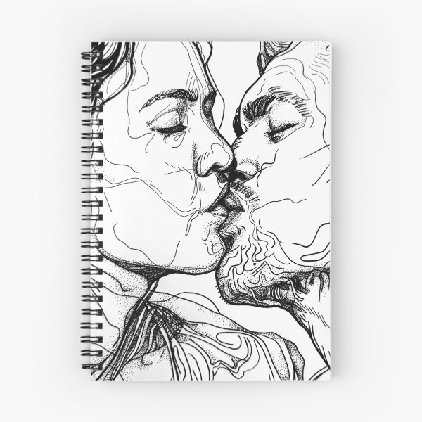 Item preview, One Last Kiss, 21 x 29 cm, ink on paper, 2025 designed and sold by oanaunciuleanu.