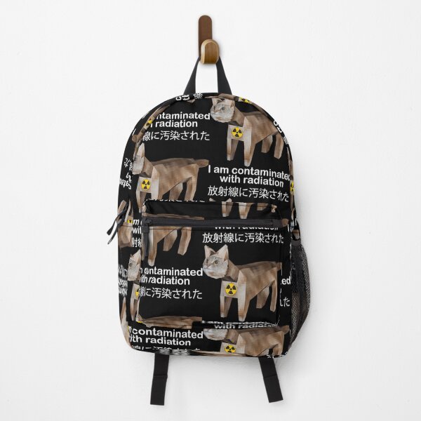 Item preview, I Am Contaminated With Radiation Retro Japanese Cat Meme designed and sold by DreamyNature.
