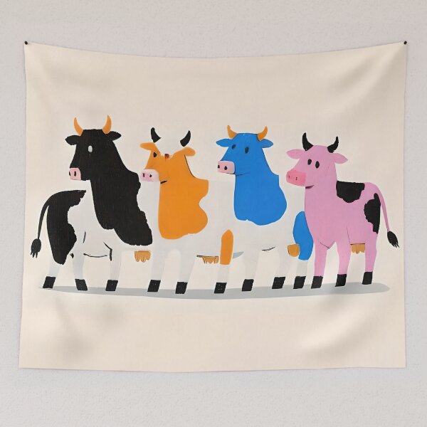 Item preview, Colour Meek Cattle designed and sold by MMDigitalArt.