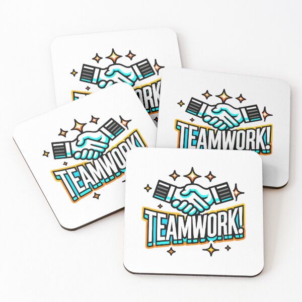 Item preview, Teamwork Handshake Typography designed and sold by Akioos.