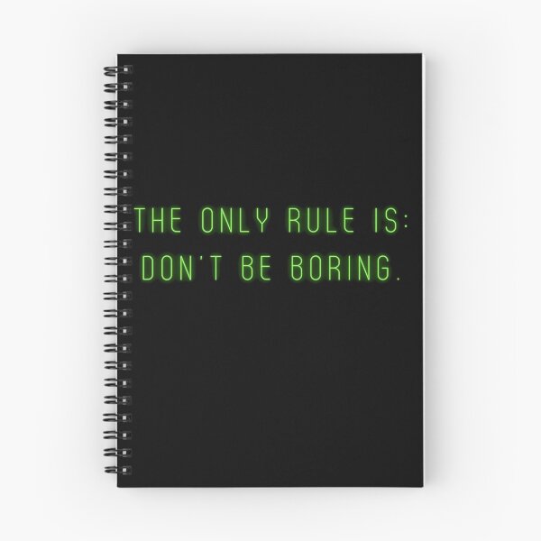 Item preview, The only rule is: don't be boring! designed and sold by BlissThreads.