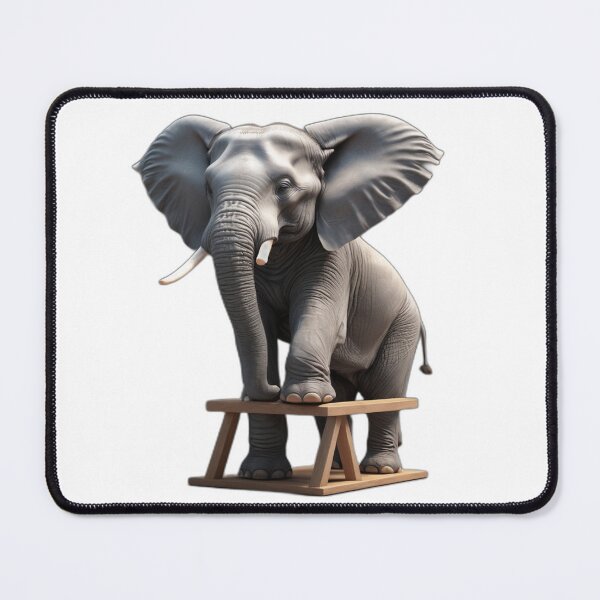 Item preview, Majestic Elephant Balancing on a Wooden Platform designed and sold by Zeeshankhan1345.