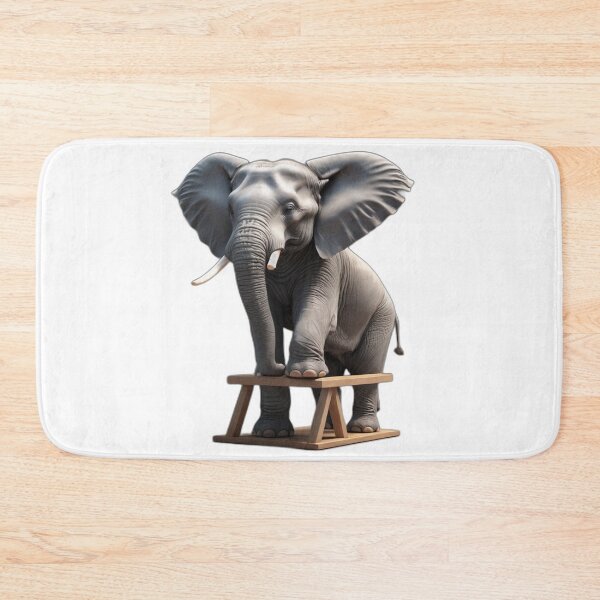 Item preview, Majestic Elephant Balancing on a Wooden Platform designed and sold by Zeeshankhan1345.