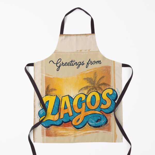 Item preview, Greetings from Lagos Vintage Travel Retro Postcard Design designed and sold by TravelPostcardGems.