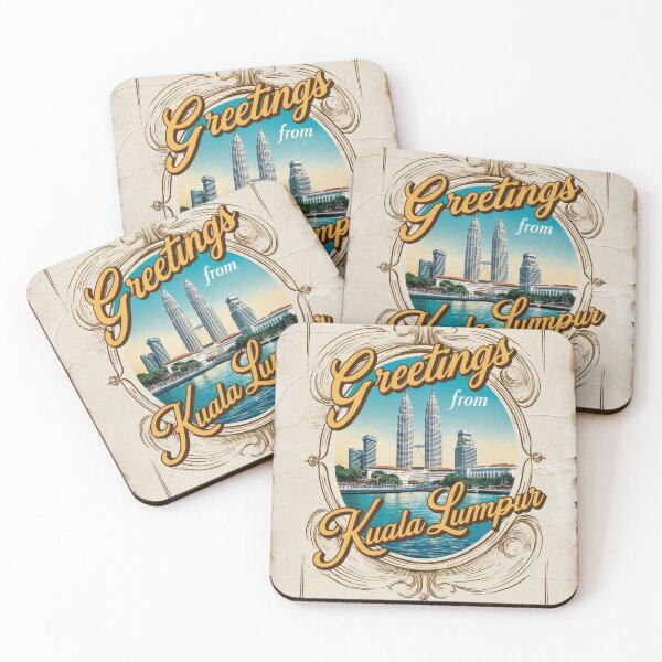 Item preview, Greetings from Kuala Lumpur Vintage Travel Retro Postcard Design designed and sold by TravelPostcardGems.