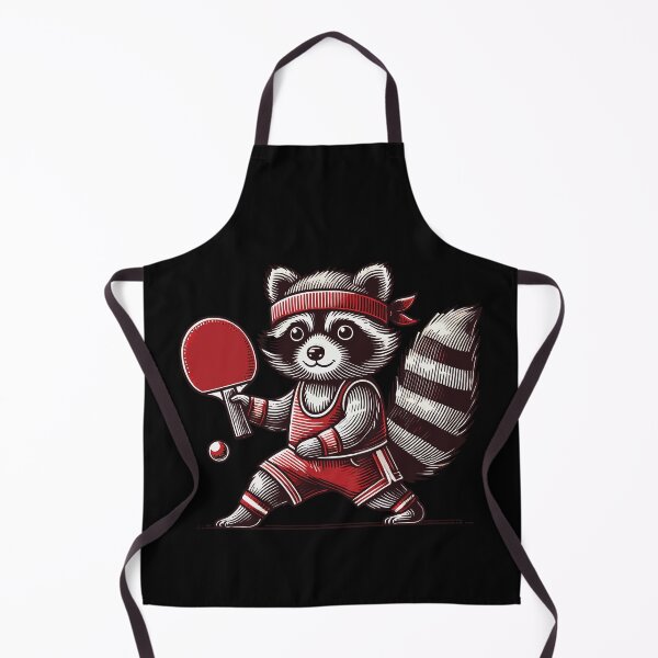 Item preview, Table Tennis Raccoon Player Illustration designed and sold by LuminOrb.