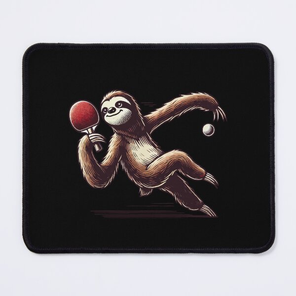 Item preview, Sloth Cartoon Funny Table Tennis Game designed and sold by LuminOrb.