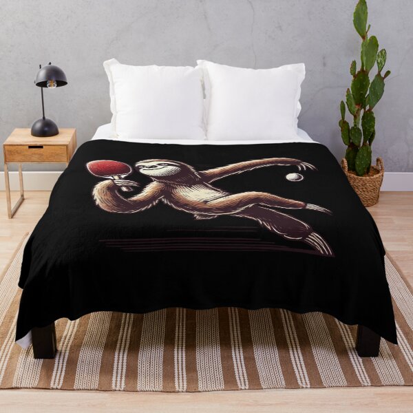 Item preview, Sloth Cartoon Funny Table Tennis Game designed and sold by LuminOrb.