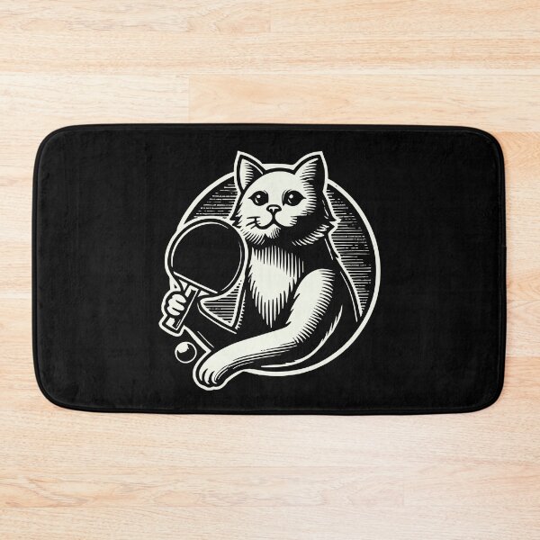 Item preview, Cute Cat Playing Table Tennis Art designed and sold by LuminOrb.