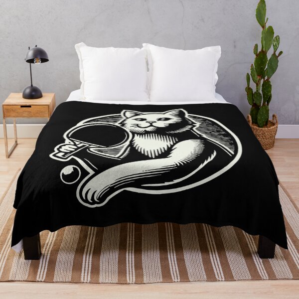 Item preview, Cute Cat Playing Table Tennis Art designed and sold by LuminOrb.