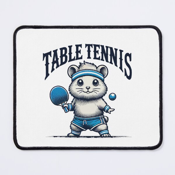 Item preview, Hamster Retro Vintage Table Tennis Fun designed and sold by LuminOrb.