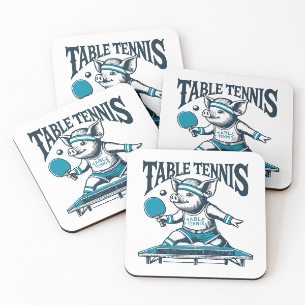 Item preview, Funny Table Tennis Pig Vintage Style designed and sold by LuminOrb.
