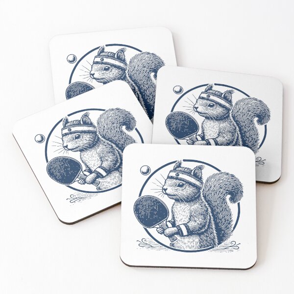 Item preview, Vintage Table Tennis Squirrel Motif designed and sold by LuminOrb.