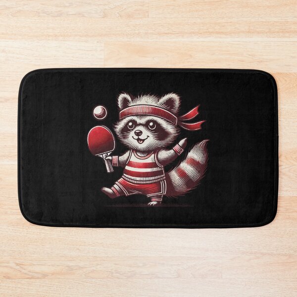 Item preview, Cute Table Tennis Raccoon Cartoon designed and sold by LuminOrb.