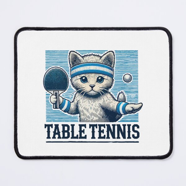 Item preview, Cute Cat Table Tennis Vintage Look designed and sold by LuminOrb.