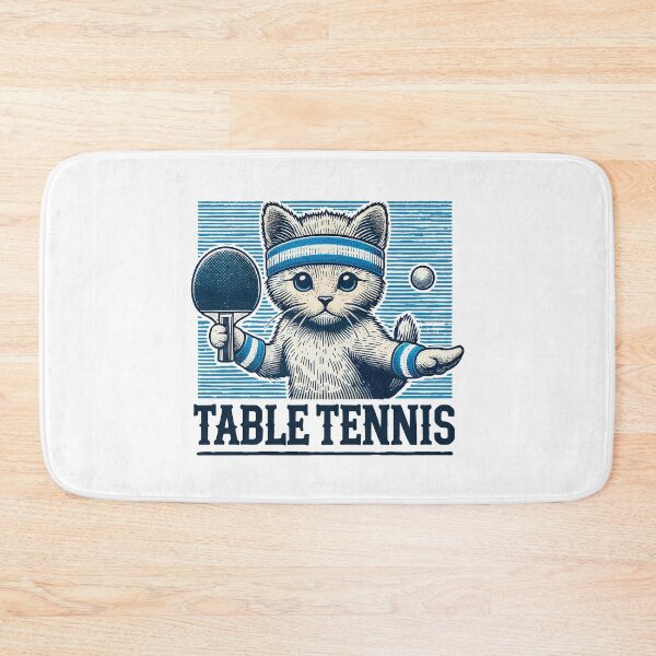 Item preview, Cute Cat Table Tennis Vintage Look designed and sold by LuminOrb.