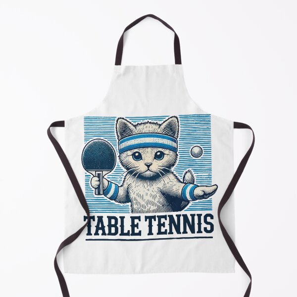 Item preview, Cute Cat Table Tennis Vintage Look designed and sold by LuminOrb.