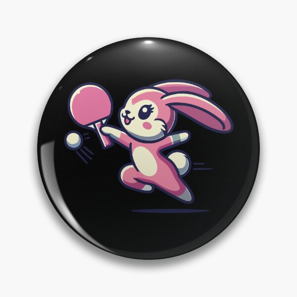 Item preview, Kawaii Bunny Playing Table Tennis Cute designed and sold by LuminOrb.