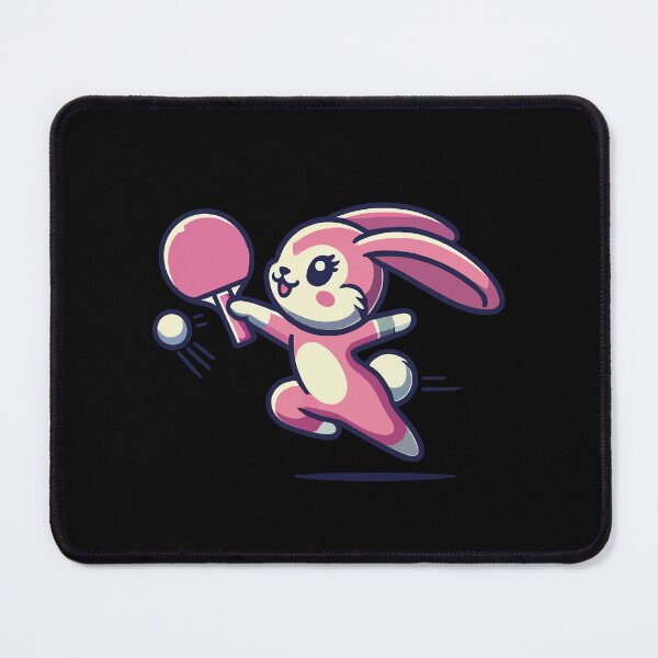 Item preview, Kawaii Bunny Playing Table Tennis Cute designed and sold by LuminOrb.
