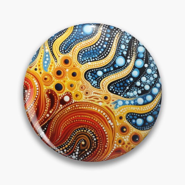 Item preview, Aboriginal Inspired Dot Art - Fiery Ice designed and sold by GrinGalore.