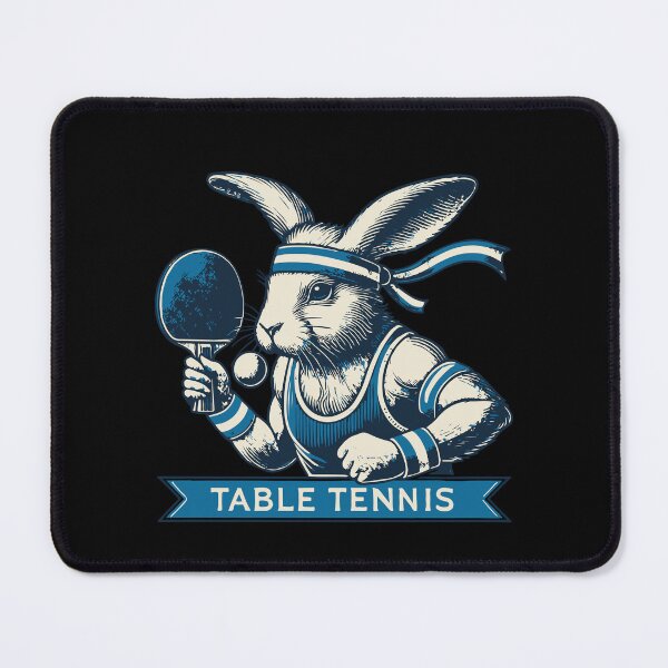 Item preview, Rabbit Table Tennis Master Vintage Retro Style designed and sold by LuminOrb.