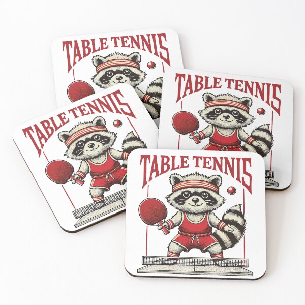 Item preview, Table Tennis Raccoon For Sports Fans designed and sold by LuminOrb.