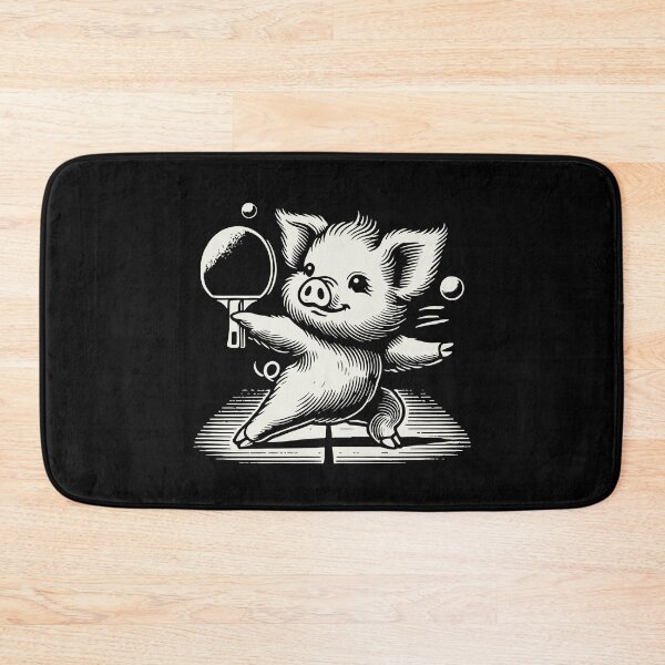 Item preview, Funny Table Tennis Pig Cute Design designed and sold by LuminOrb.
