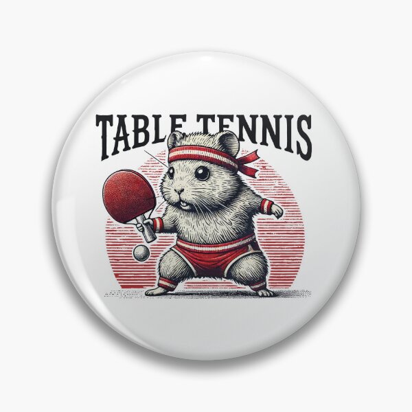 Item preview, Table Tennis Hamster Retro Vintage Table Tennis designed and sold by LuminOrb.