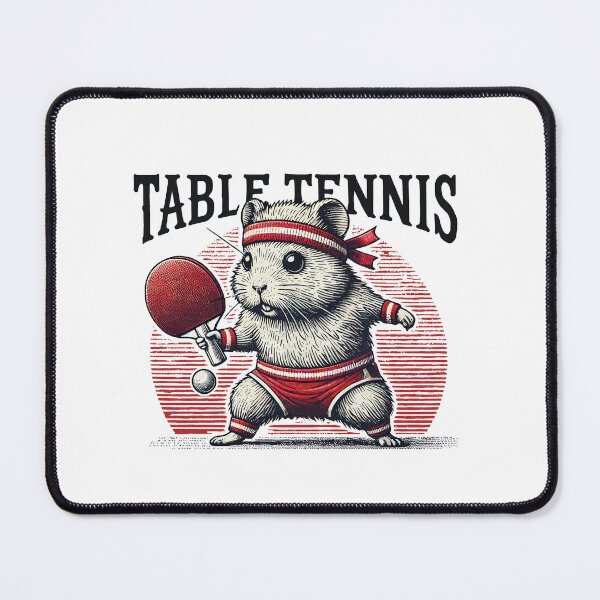 Item preview, Table Tennis Hamster Retro Vintage Table Tennis designed and sold by LuminOrb.