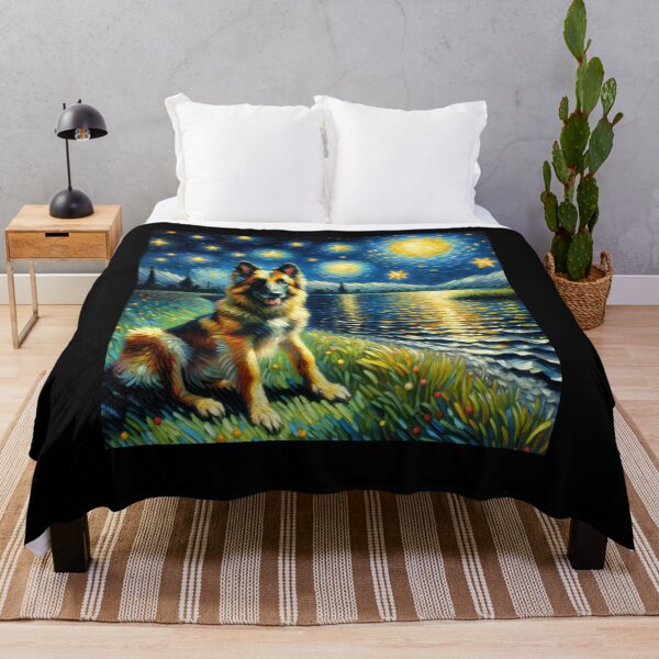 Item preview, Starry Night Belgian Shepherd Dog Van Gogh Lover designed and sold by Kimberley King Art King Art.