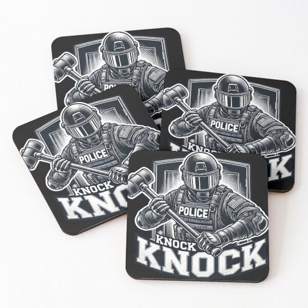 Item preview, Knock Knock Police SWAT Team entry funny logo designed and sold by BestDetailer.