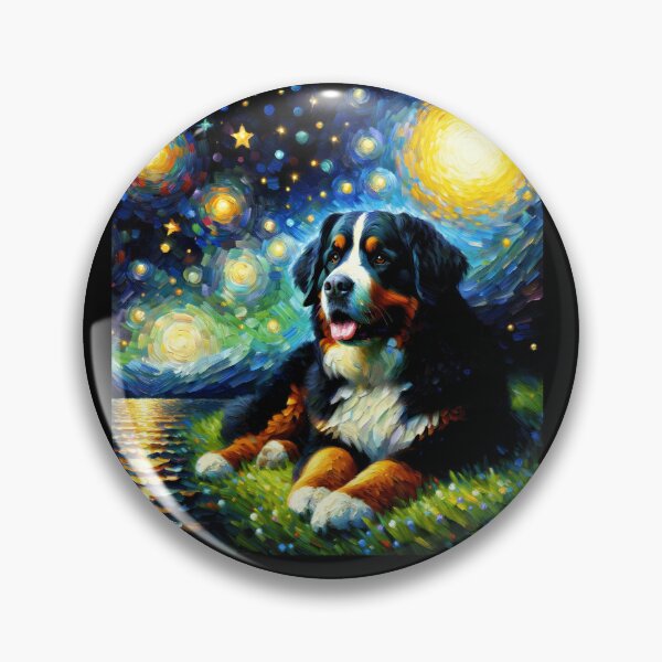 Artikelvorschau, Sternennacht Berner Sennenhund Van Gogh Lover entworfen und verkauft von Kimberley King Art King Art.
