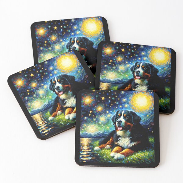 Artikelvorschau, Sternennacht Berner Sennenhund Van Gogh Lover entworfen und verkauft von Kimberley King Art King Art.