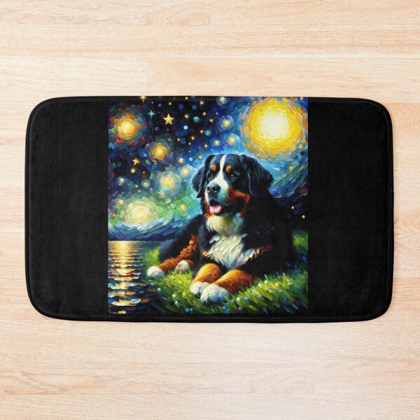 Item preview, Starry Night Bernese Mountain Dog Van Gogh Lover designed and sold by Kimberley King Art  King Art.