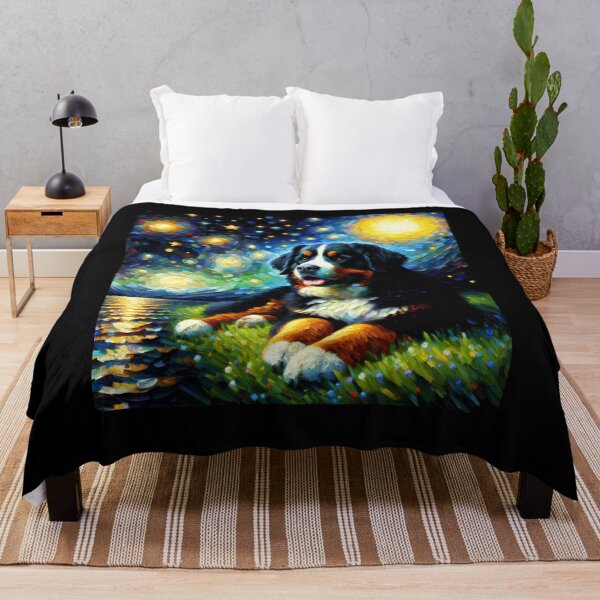 Artikelvorschau, Sternennacht Berner Sennenhund Van Gogh Lover entworfen und verkauft von Kimberley King Art King Art.