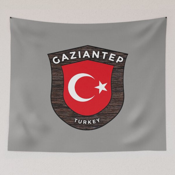 Item preview, Gaziantep Turkey Emblem Flag designed and sold by World Designs.
