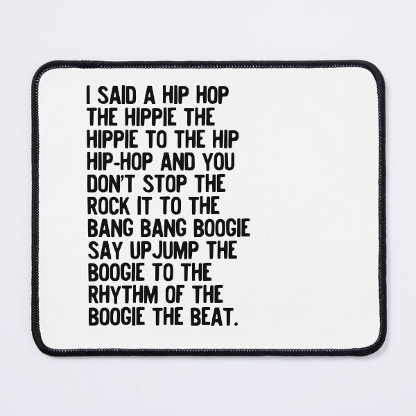 Item preview, Rappers Delight - Sugar Hill Gang Lyric Art Music - Hip Hop Music Poster - Classic Rap Song - I said a hip hop designed and sold by HoneymoonHotel.