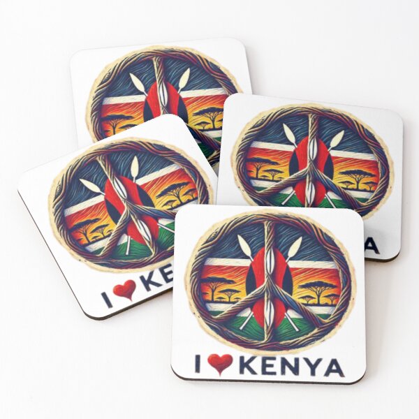 Item preview, I LOVE KENYA! Peace Sign designed and sold by Shs-Kenya.
